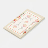 Papavers met bloemen, vloercurte en grappige aange post-it® notes (Schuin)