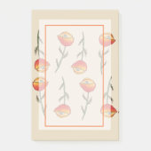 Papavers met bloemen, vloercurte en grappige aange post-it® notes (Voorkant)