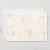 papavers Modern floral bruiloft nodigt uit Kaart (Achterkant)