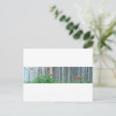 Papavers op een muur briefkaart (Staand voorkant)