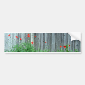 Papavers op een muur bumpersticker