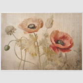 papavers op noodlijdende decoupage tissuepapier (Voorkant)