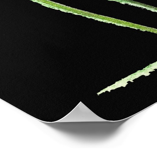 Papavers op zwart afdrukken poster (Hoek)