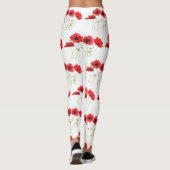 Papavers papaver, zomerfitnesstuin leggings (Achterkant)