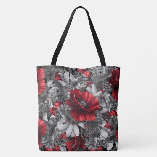 Papavers Pop Tote Bag (Achterkant)