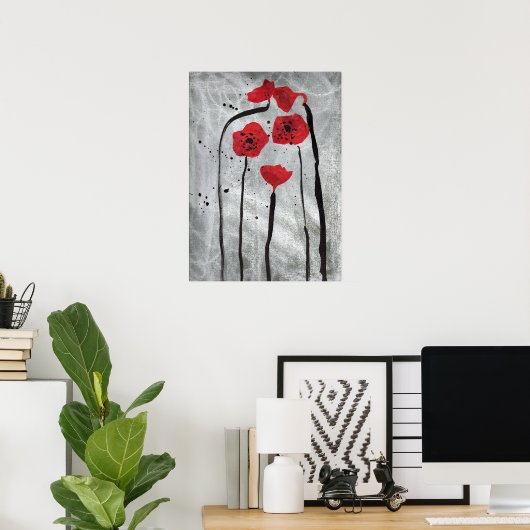 Papavers Poster (Thuiskantoor)