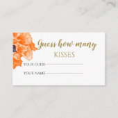 Papavers raden hoeveel kisses brudal game informatiekaartje (Voorkant)