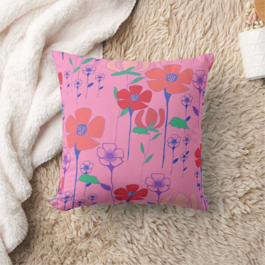 Papavers Roze Kussen (Deken)