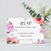 Papavers Rsvp. RSVP Kaartje (Staand voorkant)
