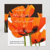 Papavers! Save the date Aankondigingskaart (Voorkant / Achterkant)