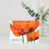 Papavers! Save the date Aankondigingskaart (Staand voorkant)