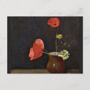 Papavers, schilderij van Odilon Redon Briefkaart