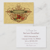 Papavers & scrollers Stampunk Design Visitekaartje (Voorkant / Achterkant)