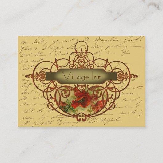 Papavers & scrollers Stampunk Design Visitekaartje (Voorkant)