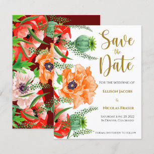 Papavers slaan de datum op save the date