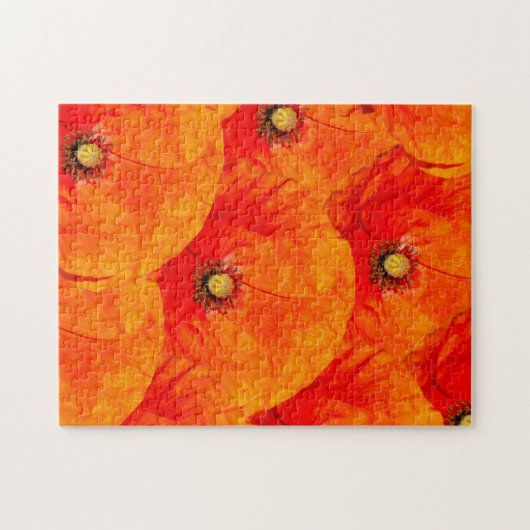 Papavers sluiten op - natuurlijk patroon legpuzzel (Horizontaal)