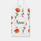 Papavers Surreal Art Label met aangepaste cadeaus Cadeaulabel (Voorkant)