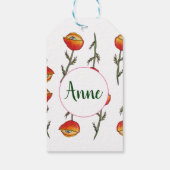 Papavers Surreal Art Label met aangepaste cadeaus Cadeaulabel (Achterkant)