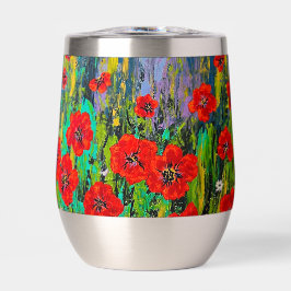 Papavers thermische tumbler warm of koud