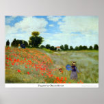 Papavers van Claude Monet Poster<br><div class="desc">Dit schilderij met de titel Poppies van Claude Monet is gemaakt door de beroemde kunstenaar, Claude Monet. Over Claude Monet Claude Monet was de oprichter van de Franse impressionistische schilderstijl;Poppies van Claude Monet de meest consequente en prolifische beoefenaar van de filosofie van de beweging om de perceptie van de beweging...</div>