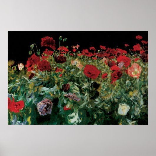 Papavers van John Singer Sargent, Oude Bloemen Poster (Voorkant)