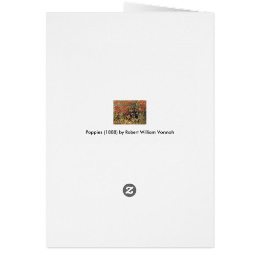 Papavers van Robert Vonnoh,  impressionisme (Achterkant)