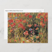 Papavers van Robert Vonnoh,  impressionisme Briefkaart (Voorkant / Achterkant)