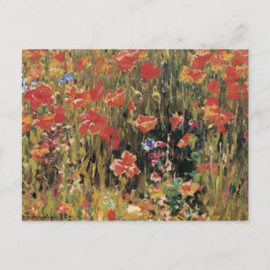 Papavers van Robert Vonnoh,  impressionisme Briefkaart