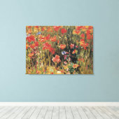 Papavers van Robert Vonnoh,  impressionisme Canvas Afdruk (Insitu (Houten vloer))