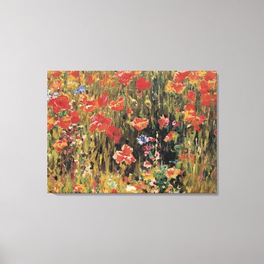 Papavers van Robert Vonnoh,  impressionisme Canvas Afdruk (Voorkant)