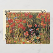 Papavers van Robert Vonnoh,  impressionisme Kaart (Voorkant / Achterkant)
