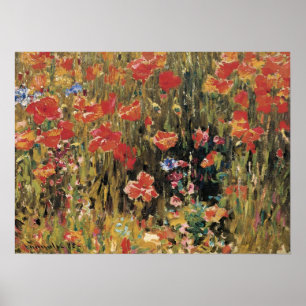 Papavers van Robert Vonnoh,  impressionisme Poster