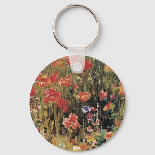 Papavers van Robert Vonnoh, impressionisme Sleutelhanger (Voorkant)