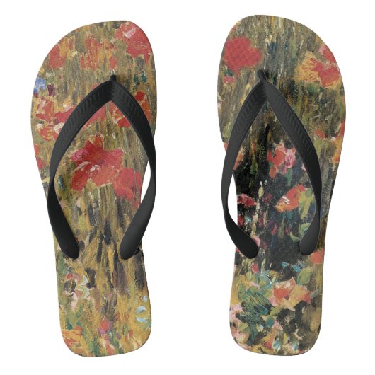 Papavers van Robert Vonnoh,  impressionisme Teenslippers (Voetbed)