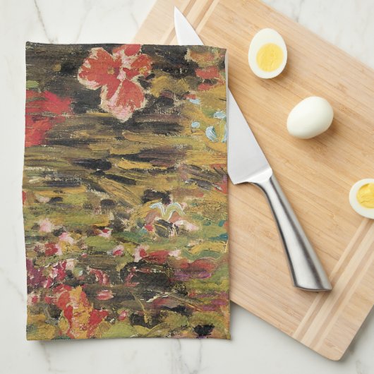 Papavers van Robert Vonnoh,  impressionisme Theedoek (Quarter Fold)