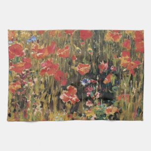 Papavers van Robert Vonnoh,  impressionisme Theedoek