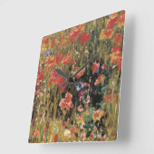 Papavers van Robert Vonnoh,  impressionisme Vierkante Klok (Hoek)