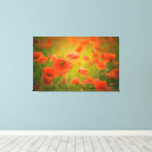Papavers veld canvas afdruk (Insitu (Houten vloer))