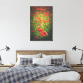 Papavers veld canvas afdruk (Insitu (Slaapkamer))