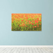 Papavers veld canvas afdruk (Insitu (Houten vloer))