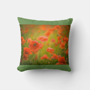 Papavers veld kussen