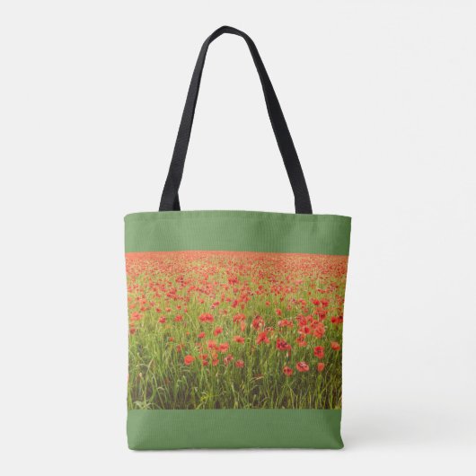 Papavers veld tote bag (Achterkant)