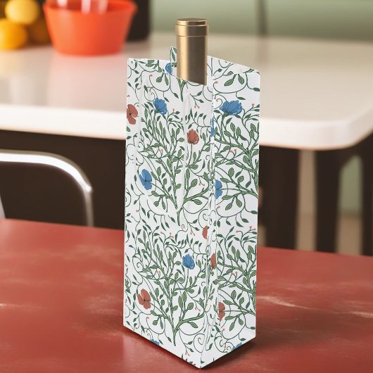 Papavers voor kunstnijverheid wijn cadeautas