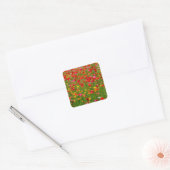 Papavers voor veldentikkers vierkante sticker (Envelop)