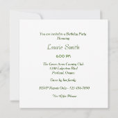 Papavers Waterverf 50e uitnodiging van de Birthday (Achterkant)