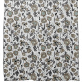 Papavers Waterverf bloemmotief Douchegordijn (Voorkant)