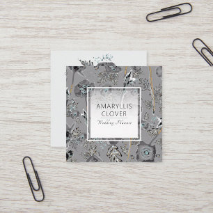 Papavers Waterverf bloemmotief Vierkante Visitekaartje