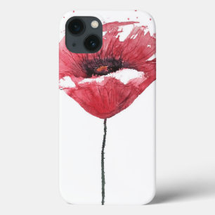 Papavers, waterverf Case-Mate iPhone case