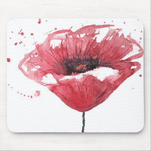 Papavers, waterverf muismat