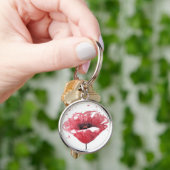Papavers, waterverf sleutelhanger (Hand)